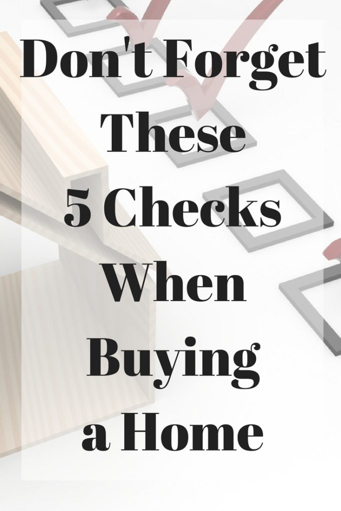 checks when buying a home