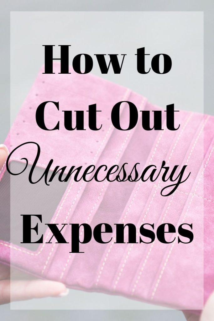 cut out unnecessary expenses