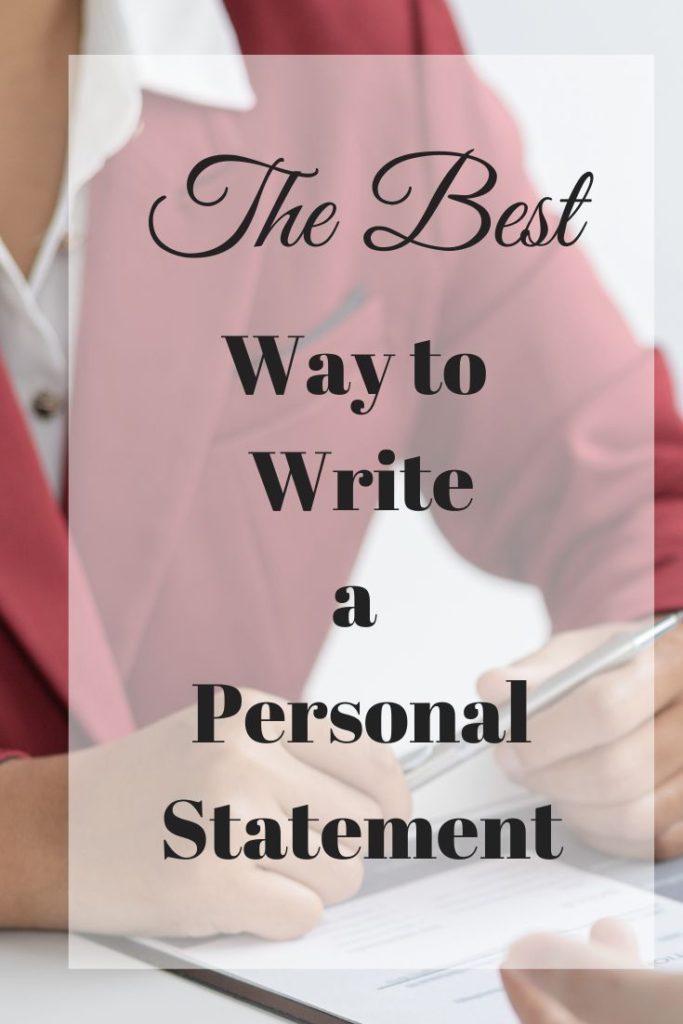 the best way to write a personal statement